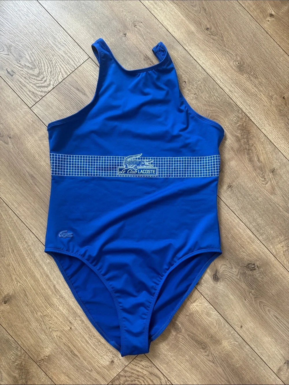 Lacoste Blue Athletic One-Piece Swimsuit - Picture 1 of 7